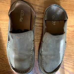 Boys Olukai Moloa Leather Slip On Shoe